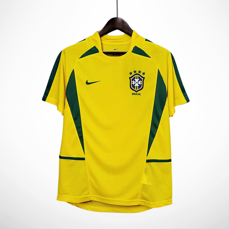 Camisa Retrô Home do Brasil 2002 Torcedor Nike Masculina - Amarela