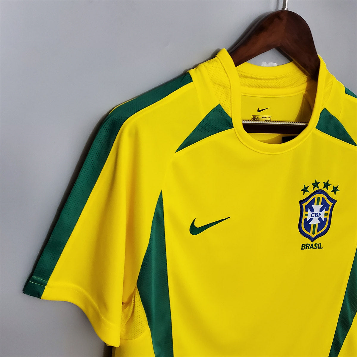 Camisa Retrô Home do Brasil 2002 Torcedor Nike Masculina - Amarela