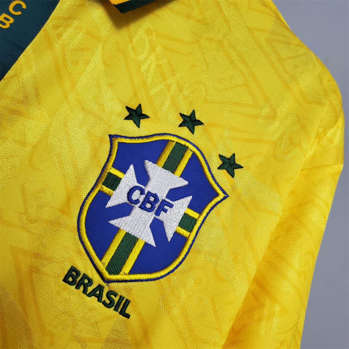Camisa Retrô Home do Brasil 1991/92 Torcedor Umbro Masculina - Amarela