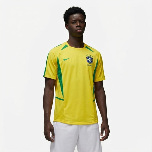 Camisa Retrô Home do Brasil 2002 Torcedor Nike Masculina - Amarela