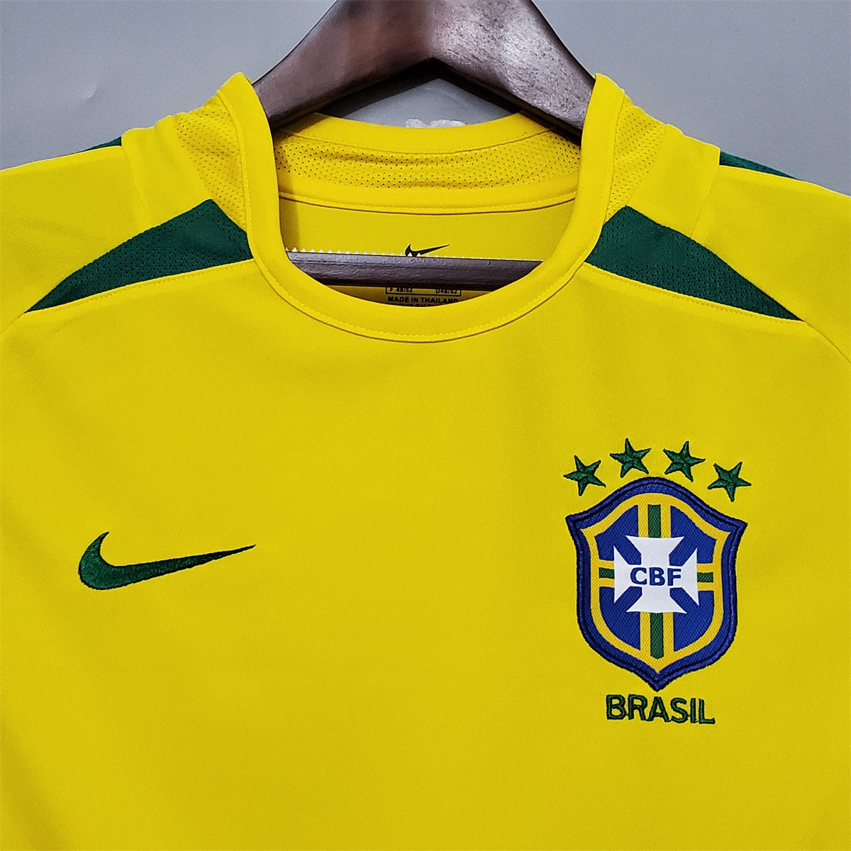 Camisa Retrô Home do Brasil 2002 Torcedor Nike Masculina - Amarela